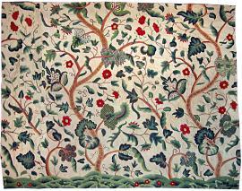 Pair Crewelwork Hangings